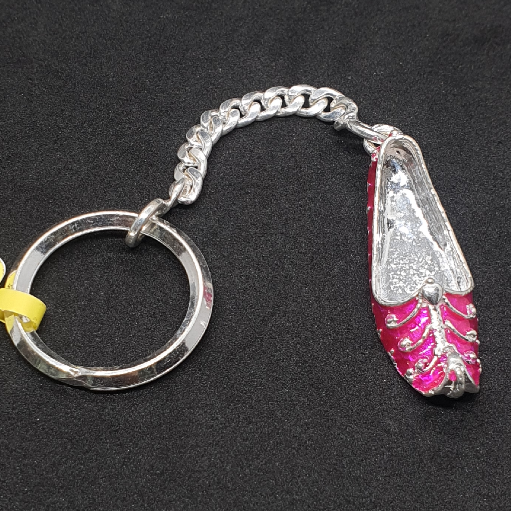 Silver Fancy Shoes Keychain
