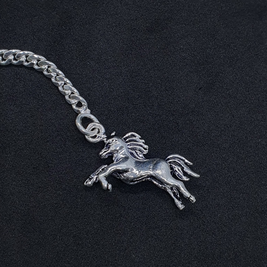 Silver Fancy Horse Design Keychain - Image 2