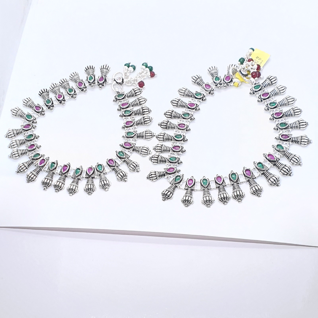 Silver Antique Payal