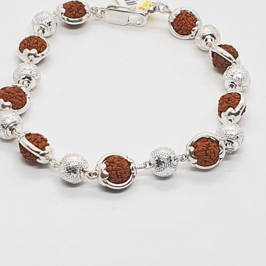 Silver 925 rudraksh Gents bracelet