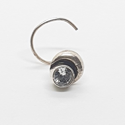 Silver 92.5 White Diamond Fancy Nosepin