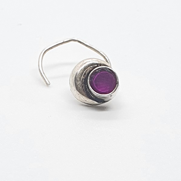 Silver 92.5 Purple Diamond Nosepin