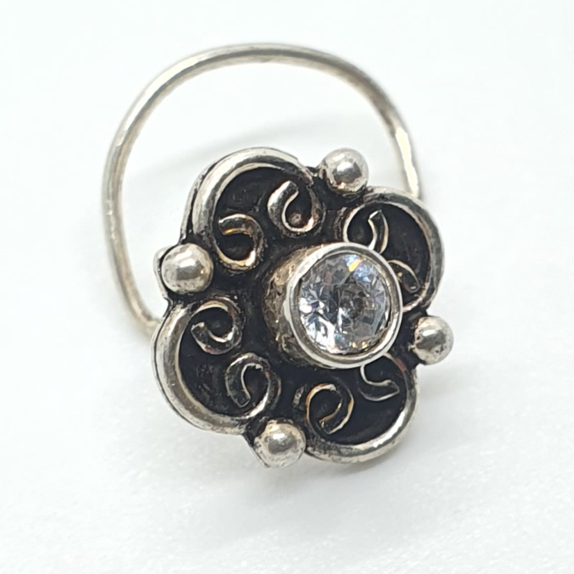 Silver Fancy Nosepin - Image 2