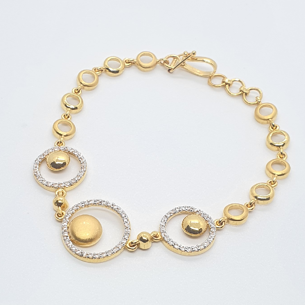 Gold 91.6 Fancy Diamond Ladies Bracelet