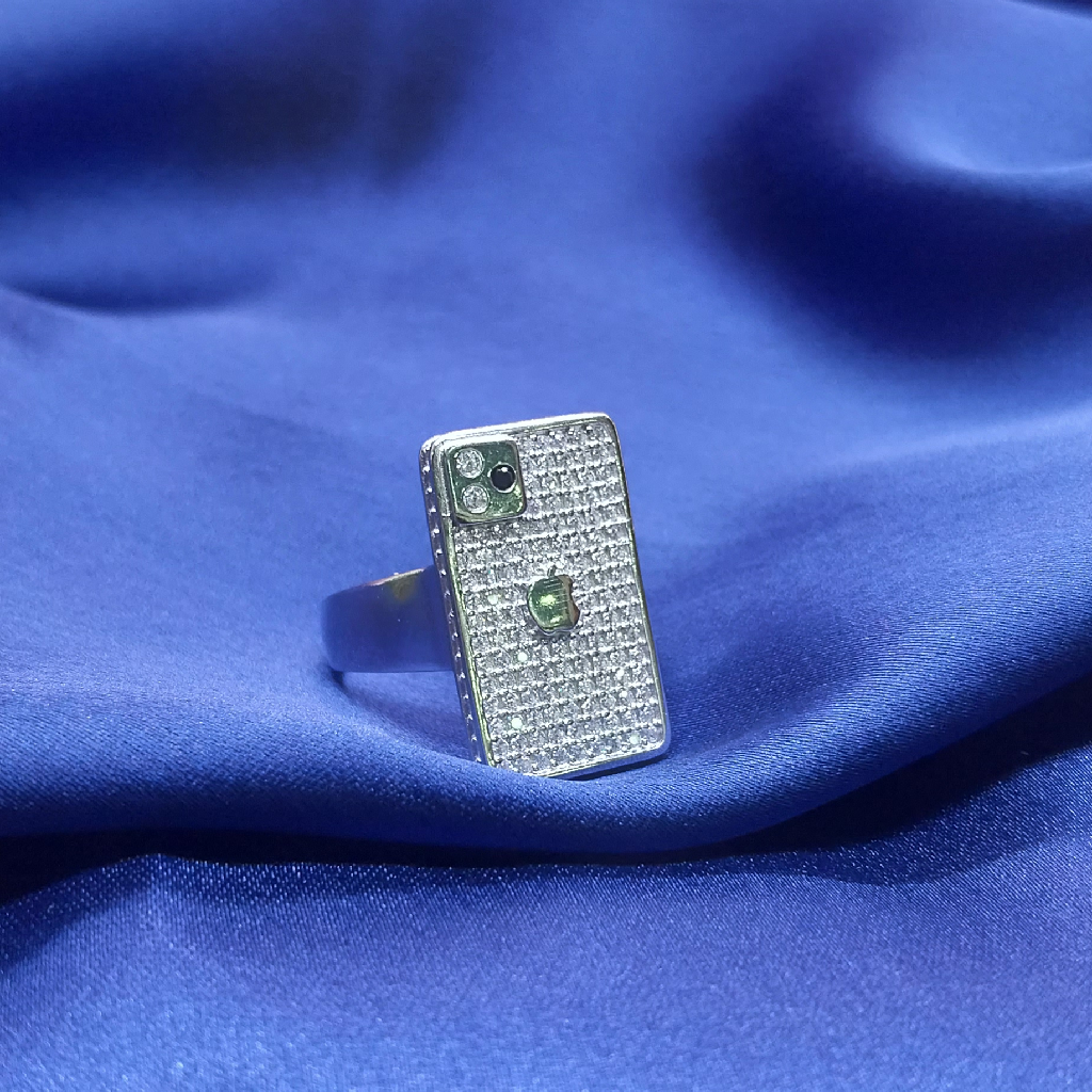 92.5 Silver Apple Designs Gents Ring