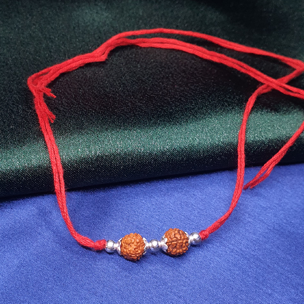 Silver Rudraksh Rakhdi