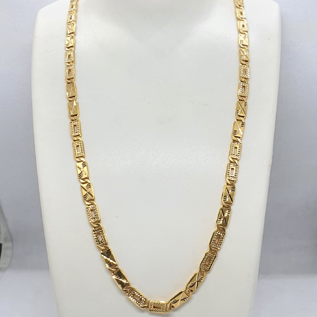 Gold 22.k Nawabi Design Gents Chain