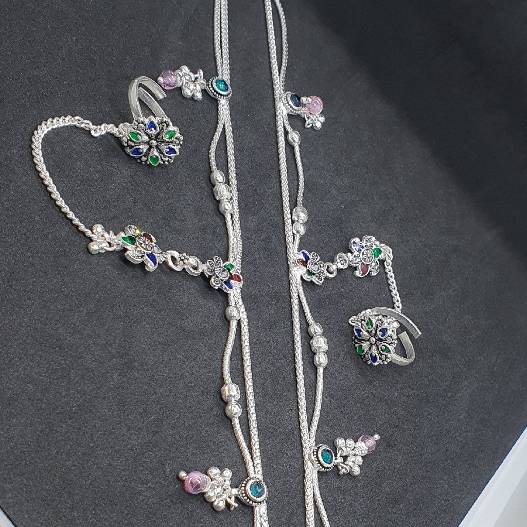 Silver Pag Pan Payal - Image 2