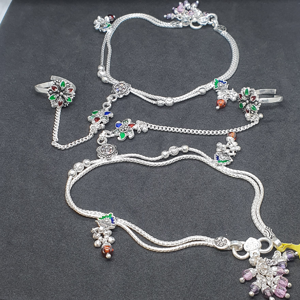 Silver Fancy Pag Pan Payal