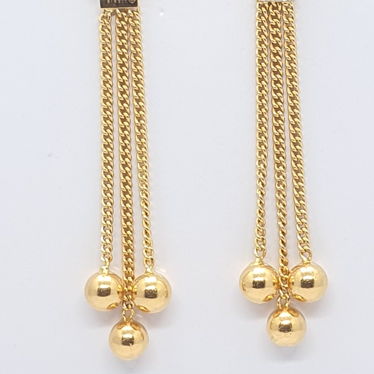 Gold 22.k Simple Design Ladies Latkan Ser