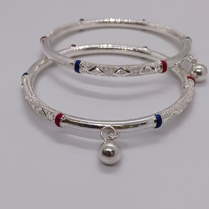 Silver Single Ball Mina Kadli - Image 2
