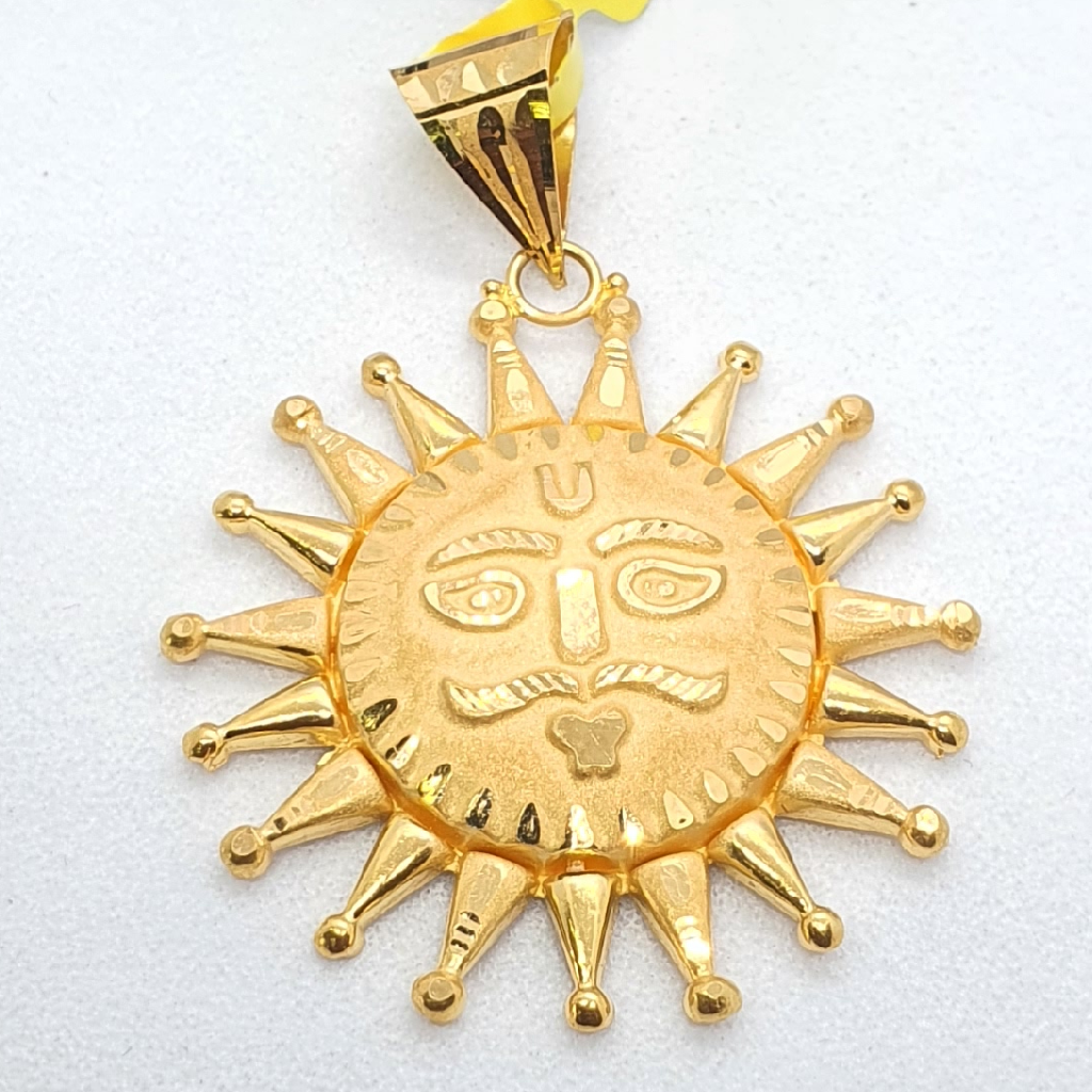 Gold 22.k Surya Design Pendant