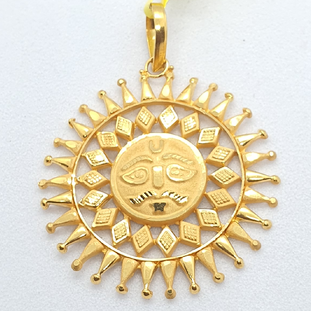 Gold 22.k Surya Design Pendant