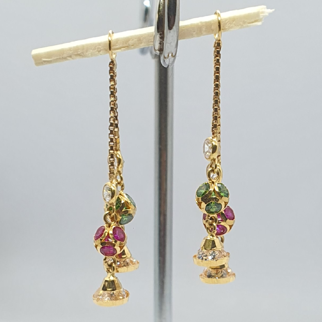 Gold 18.k Diamond Fancy Latkan Ser