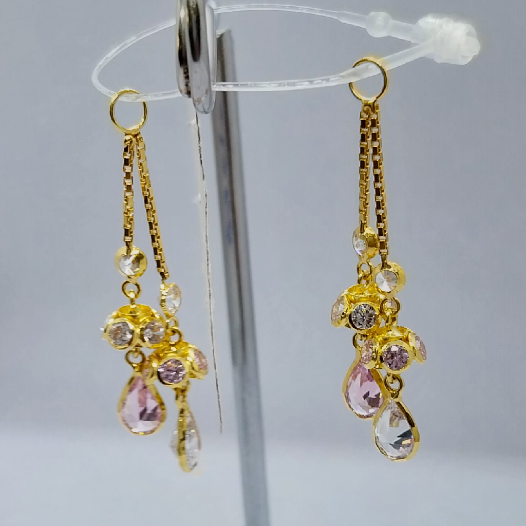 Gold 18k Pink And White Diamond Latkan Ser