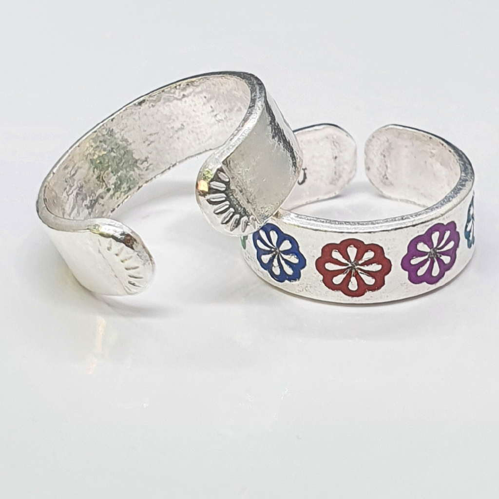 Silver Fancy Toe Rings