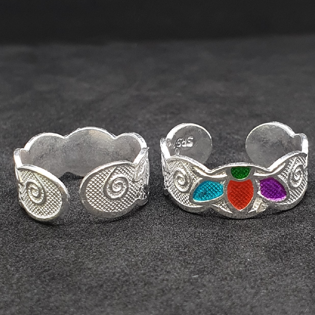 Silver Fancy Ladies Toe Rings - Image 2