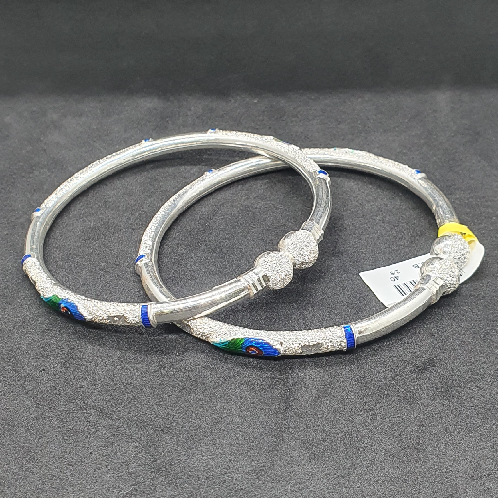 Silver 92.5  Peacock Design Kadli
