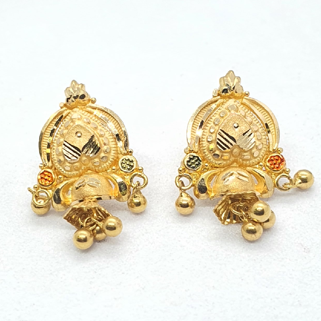 Gold 22.k Simple Earrings