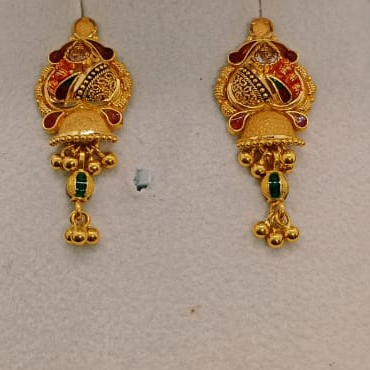 Gold 9.16 Kalkati Design Earrings