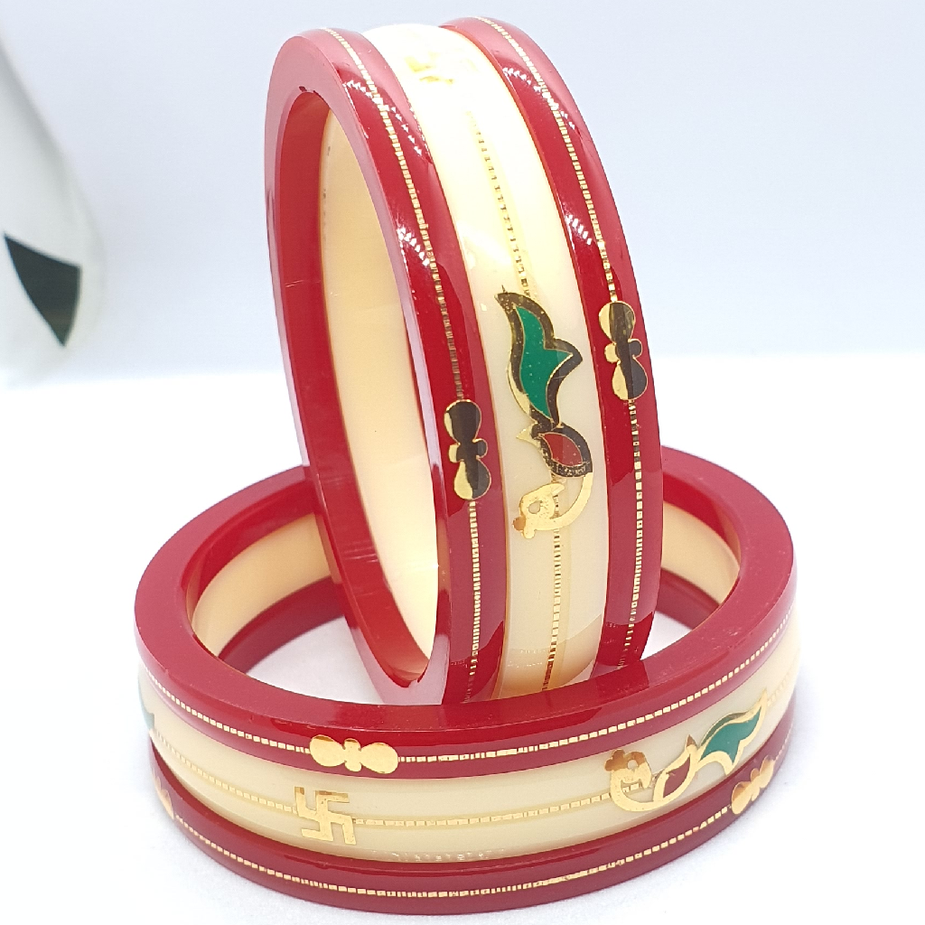 Gold Red And White Fancy Chudi