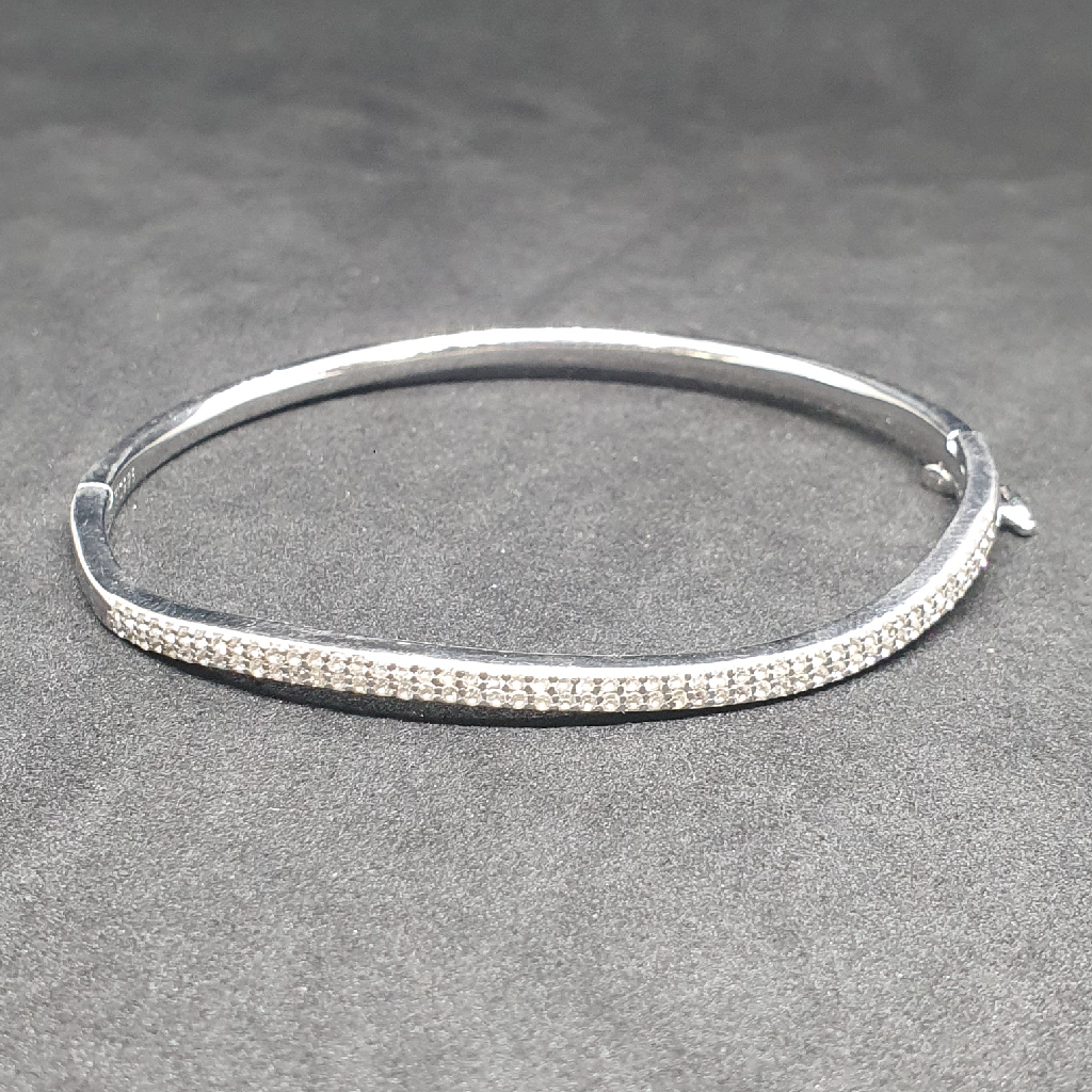 Silver Diamond Simple Design Ladies Bracelet
