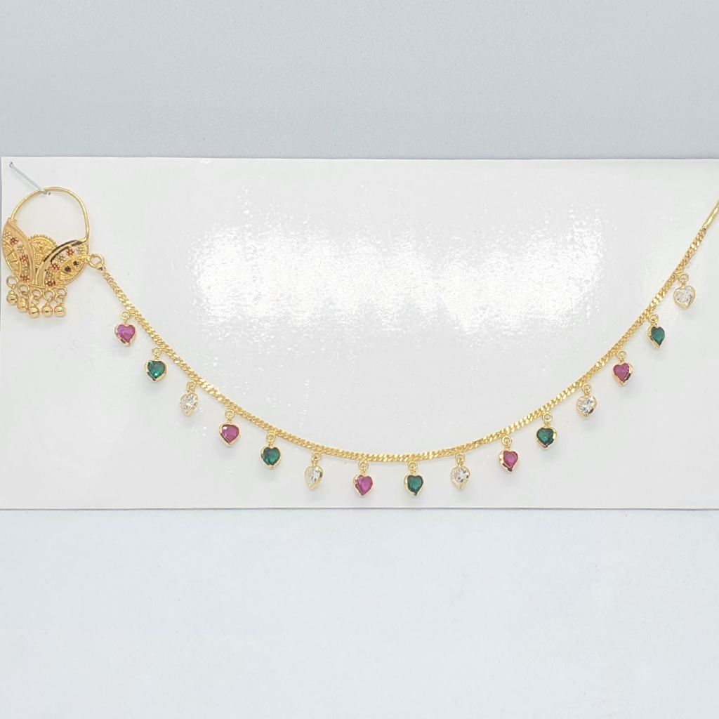 Gold 91.6 Fancy Design Ladies Nath