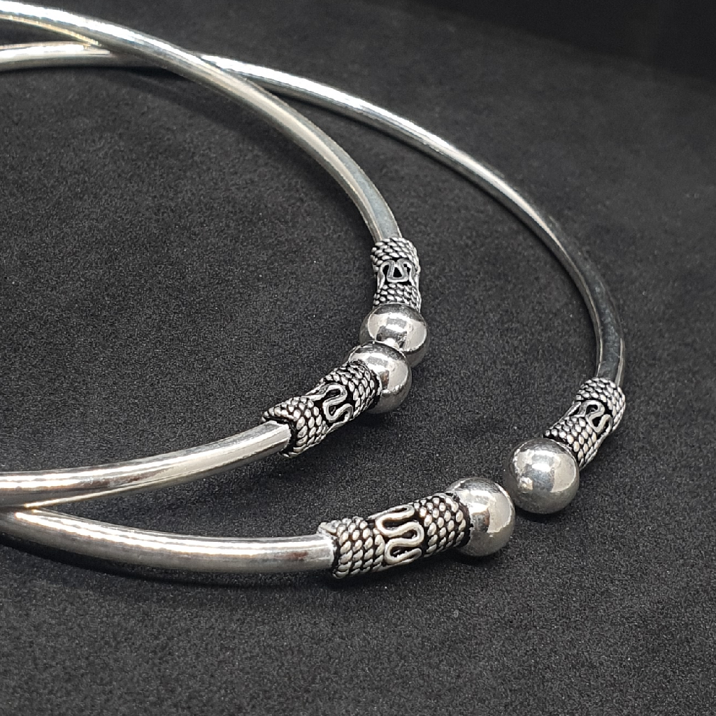 Silver 92.5 Antique Simple Ladies Anklet - Image 2
