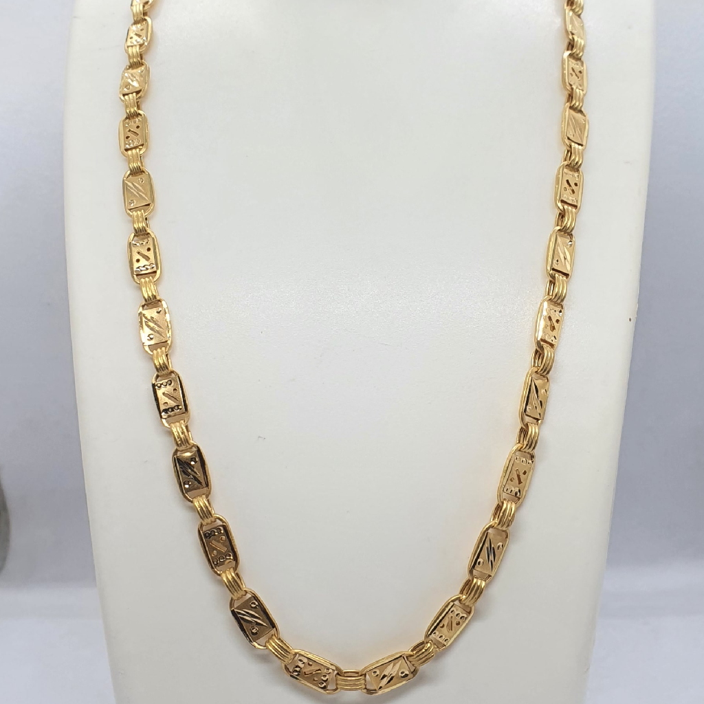 Gold 22.k Navabi Design Gents Chain