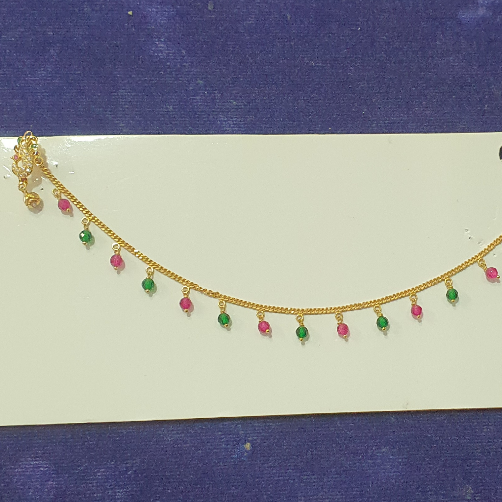 Gold 18.k Fancy Peacock Design Nath