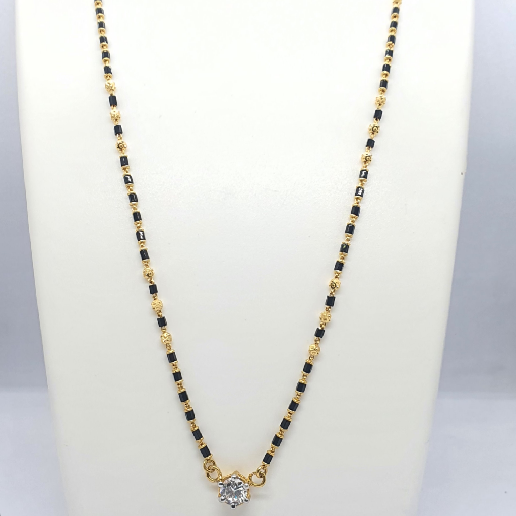 Gold 91.6 White Stone Ladies Mangalsutra