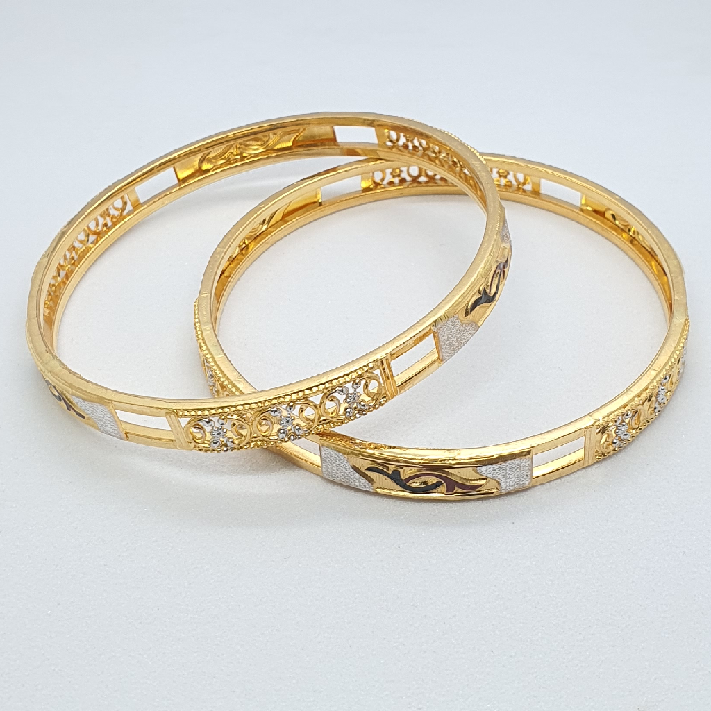 Gold Fancy Rodium Ladies Bangles