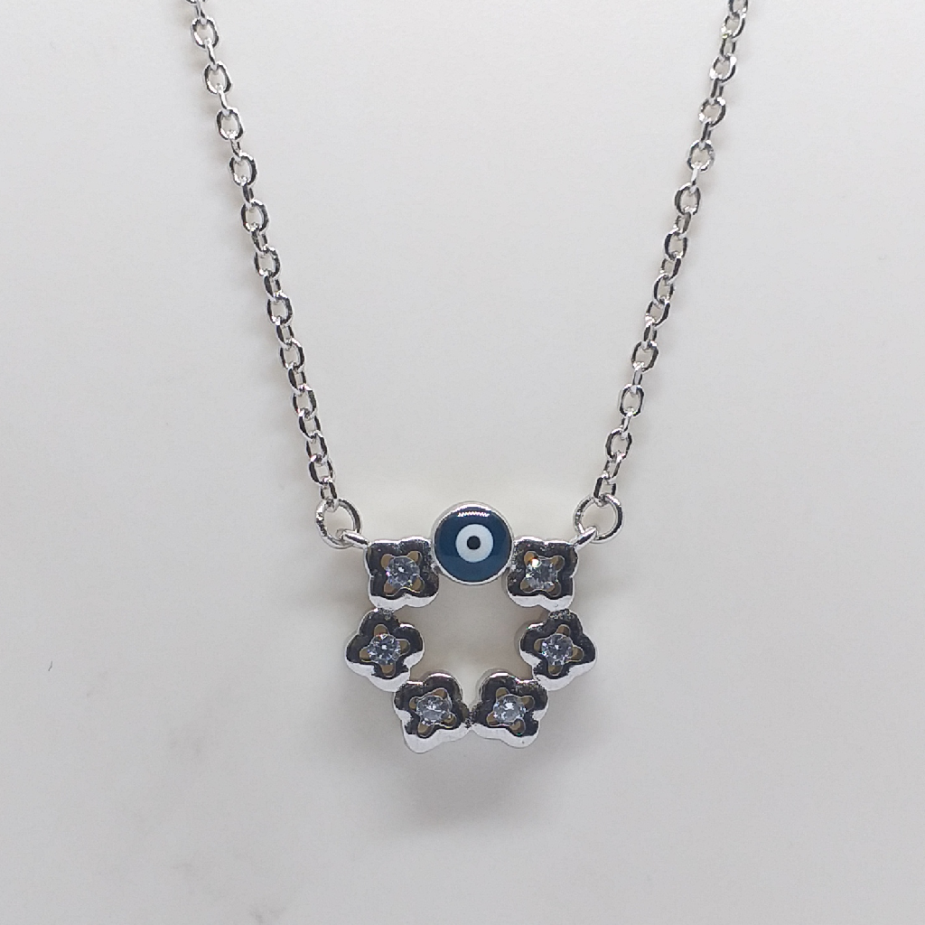 Silver 925 Evil Eye Ladies Chain Pendant - Image 2