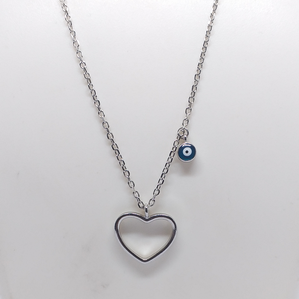 Silver 92.5 heart shape chain pendant - Image 2