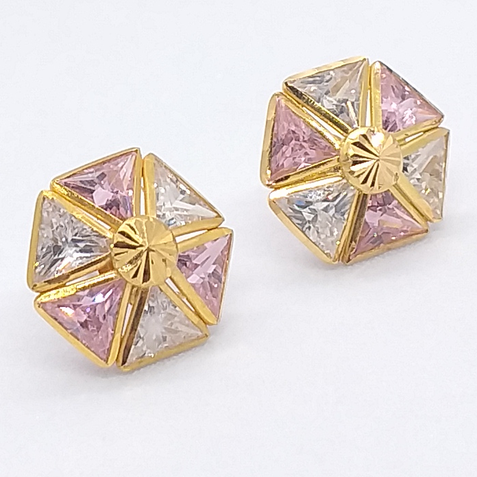 18k Gold Stone Earrings