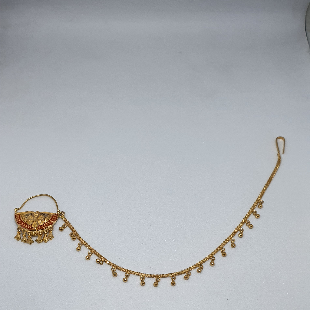 22k 91.6 Gold Rajwadi Design Nosepin