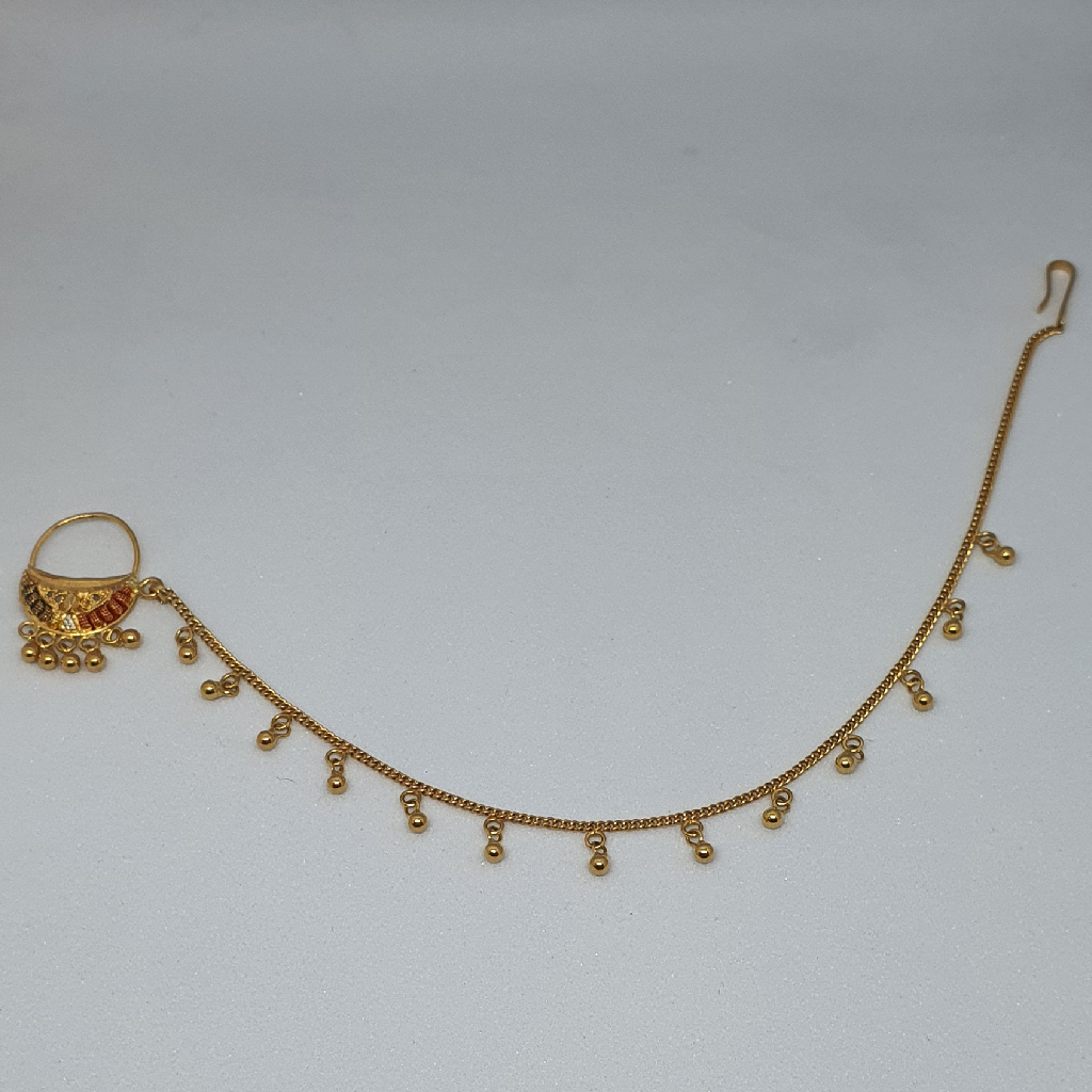 22k 91.6 Gold Rajwadi Design Nosepin