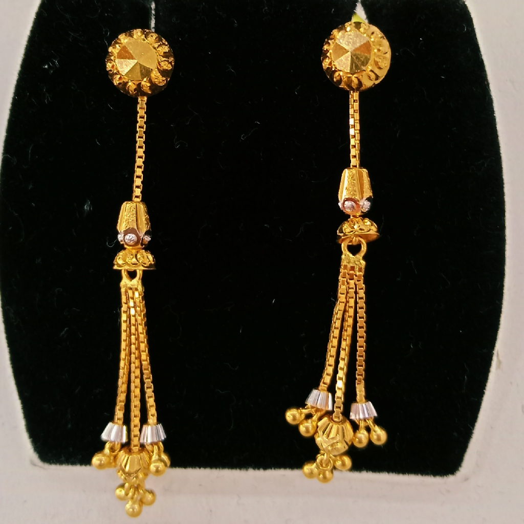 22k Gold Latkan Ser Earrings