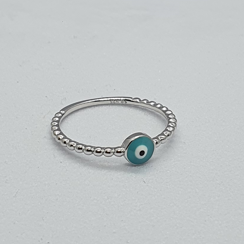 Silver 92.5 Evileye Ring