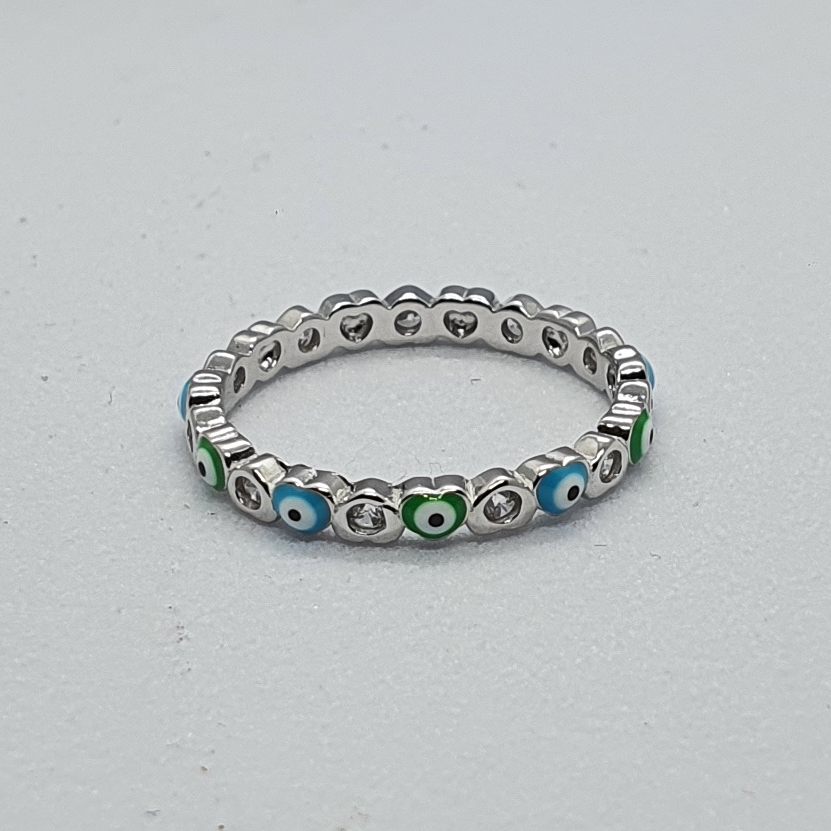 Silver 92.5 EvilEye Ladies Ring