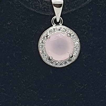 Silver 92.5 Pink Stone Standard Set - Image 2