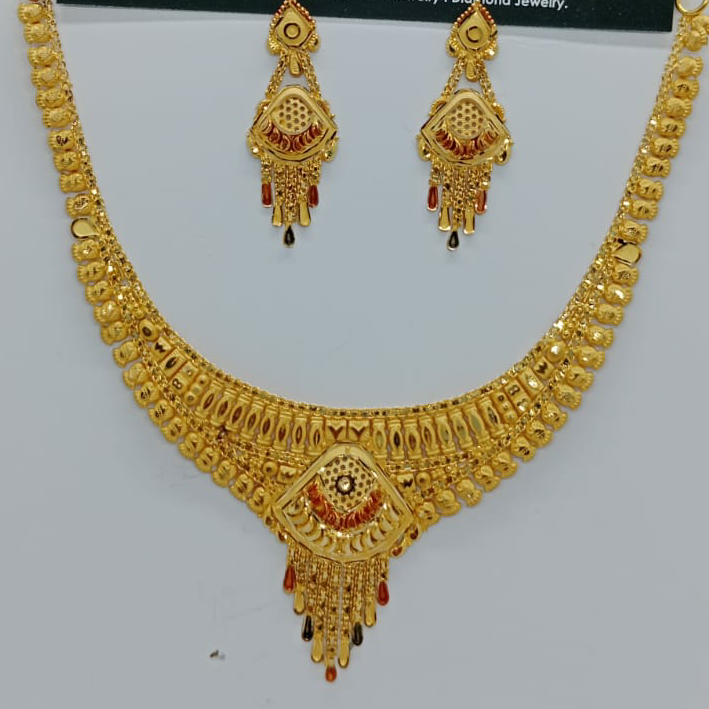 22K Gold Necklace Set For Wedding