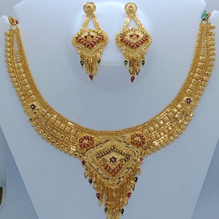916 Gold One Gram Necklace Set