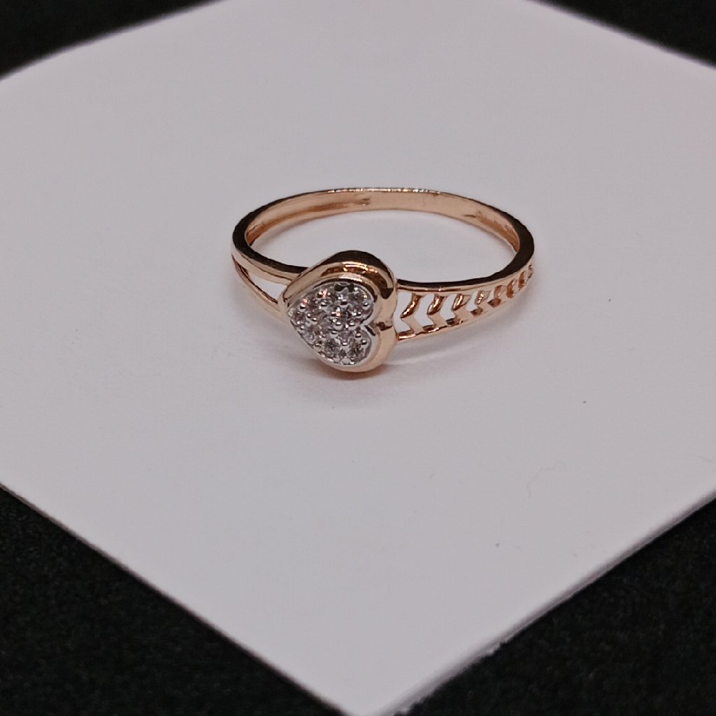 18k Rose Gold Diamond Ladies Rings