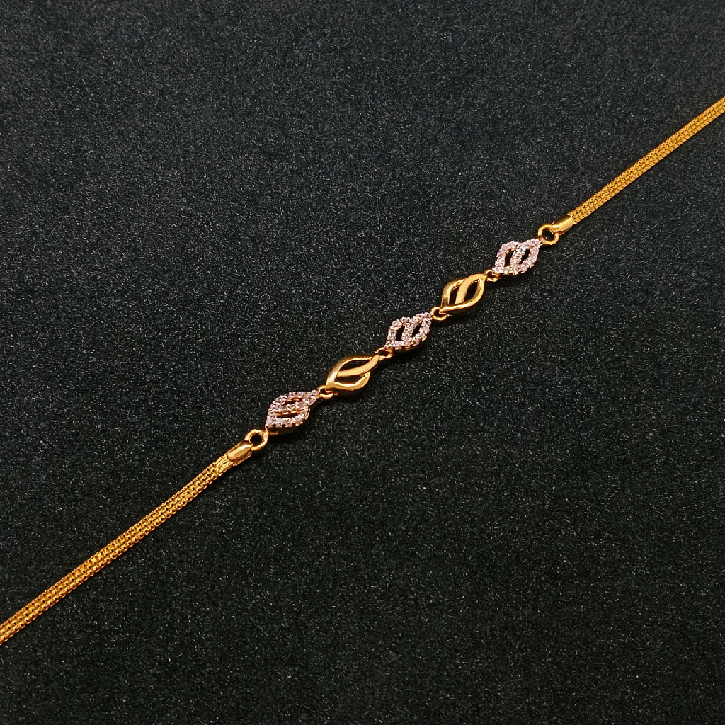 22k Gold Diamond Ladies Bracelet