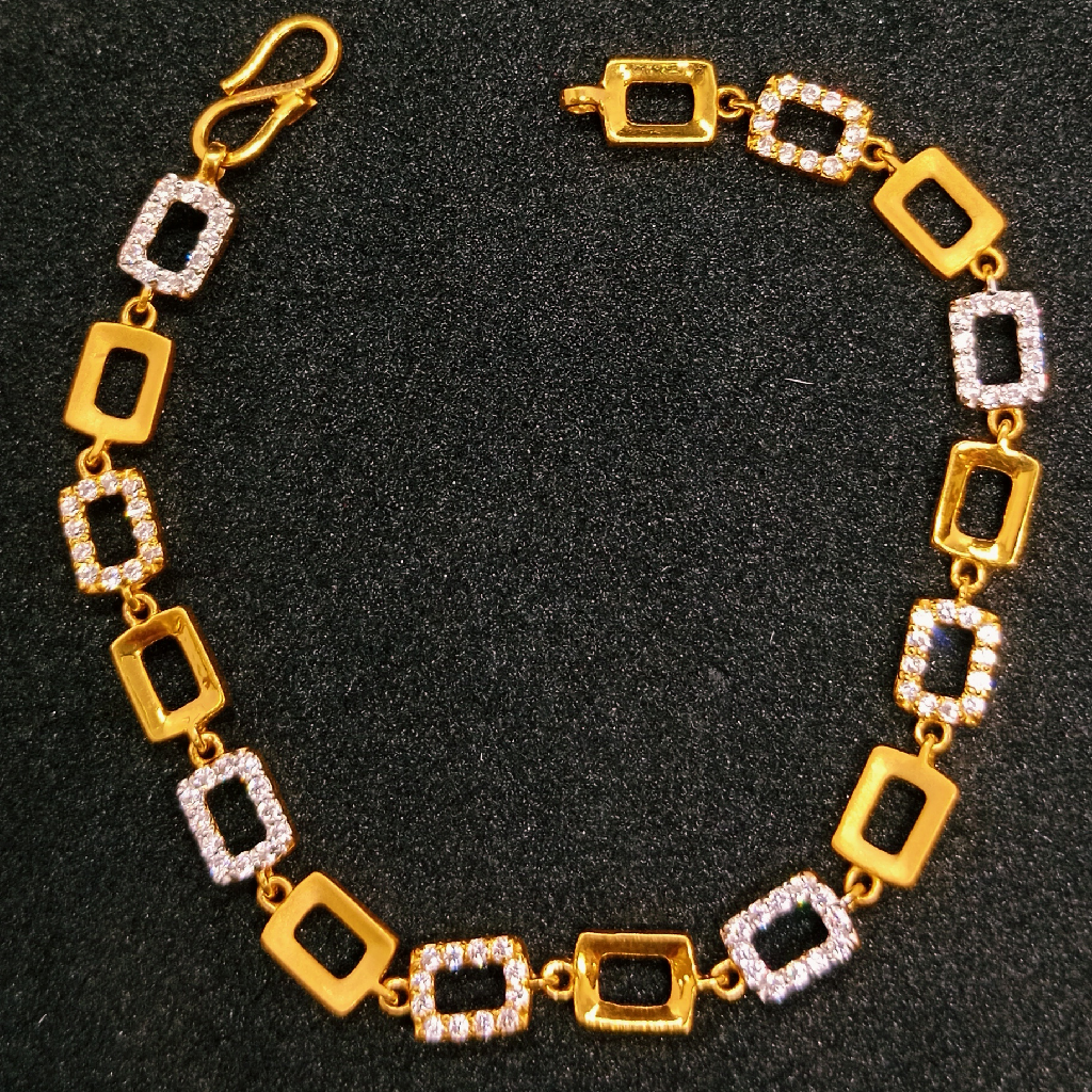 22k Gold Diamond Ladies Bracelet
