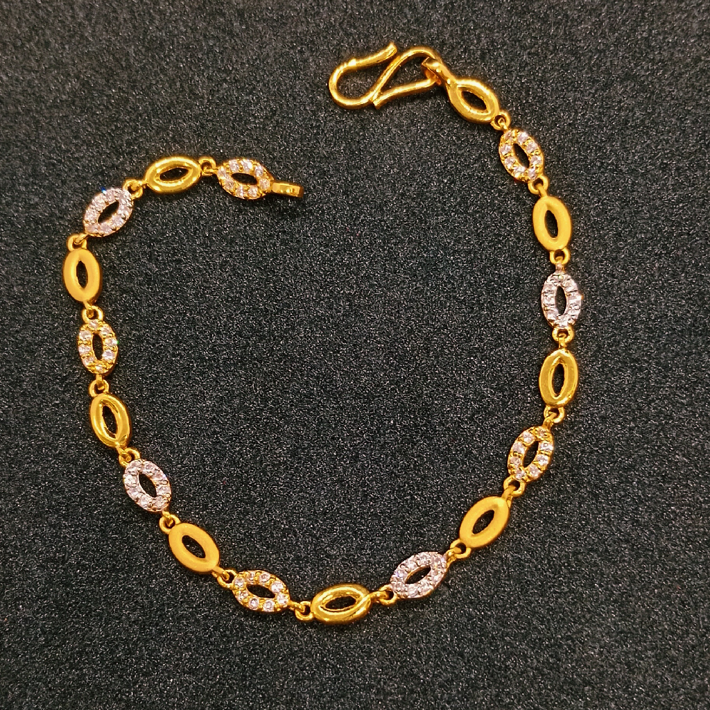 22k Gold Diamond Ladies Bracelet