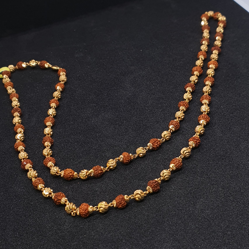 Gold 91.6 Rudraksh Mala