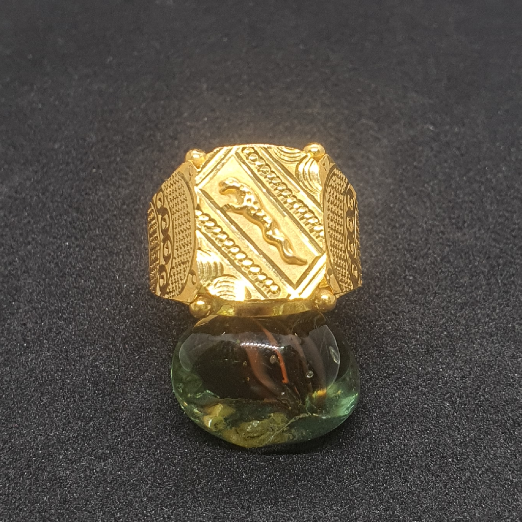 Gold 91.6 Jaguar Design Gents Ring