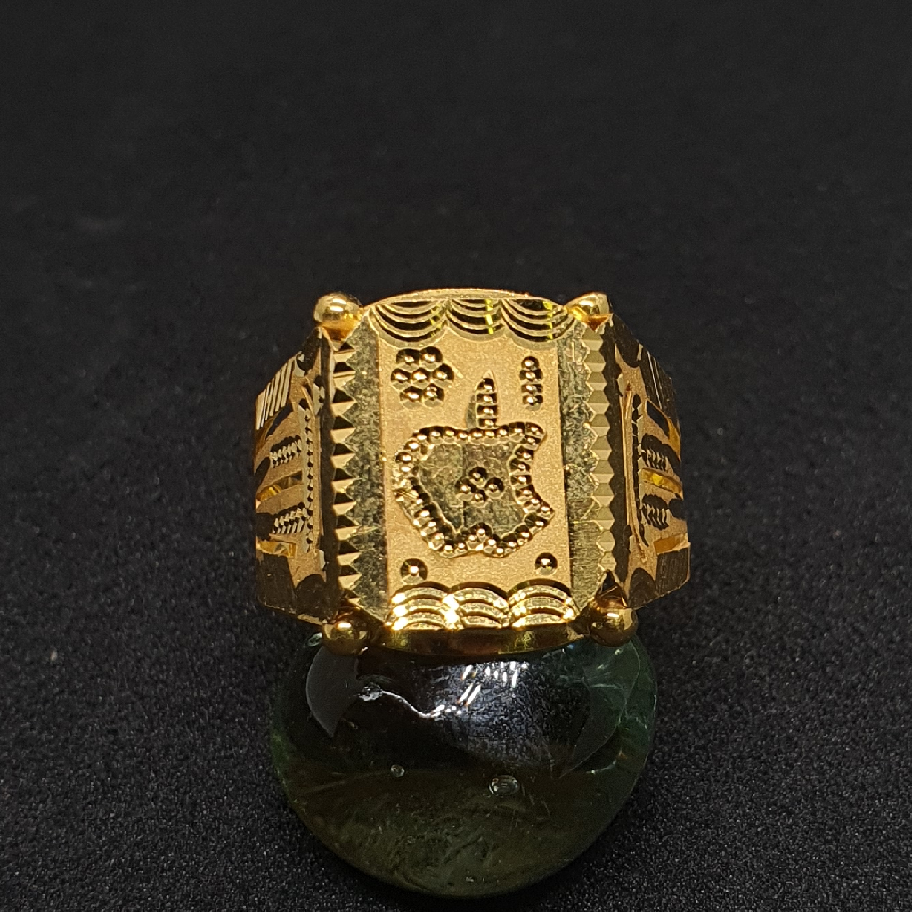 Gold 91.6 Apple Design Gents Ring